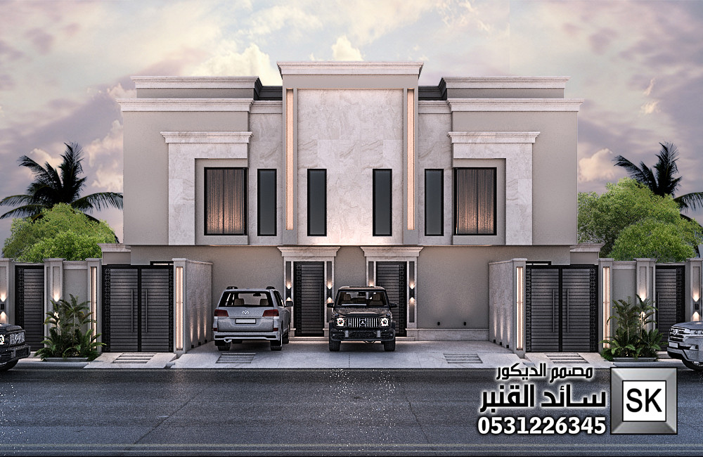 تصميم و تنفيذ تاون هاوس نيوكلاسيك  فاخر في الرياض