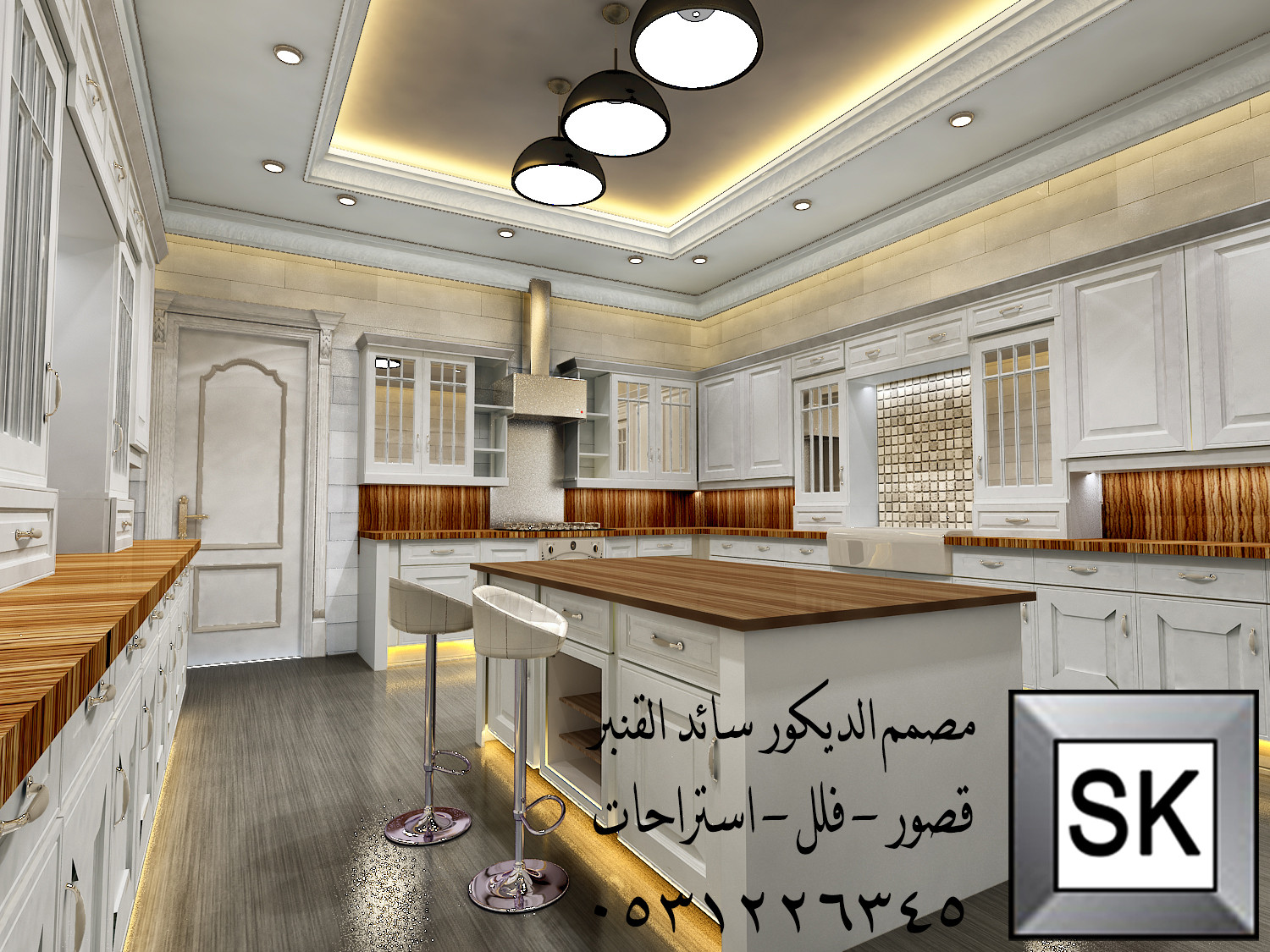 تصميم و تنفيذ ديكور داخلي كلاسيك فاخر في جدة