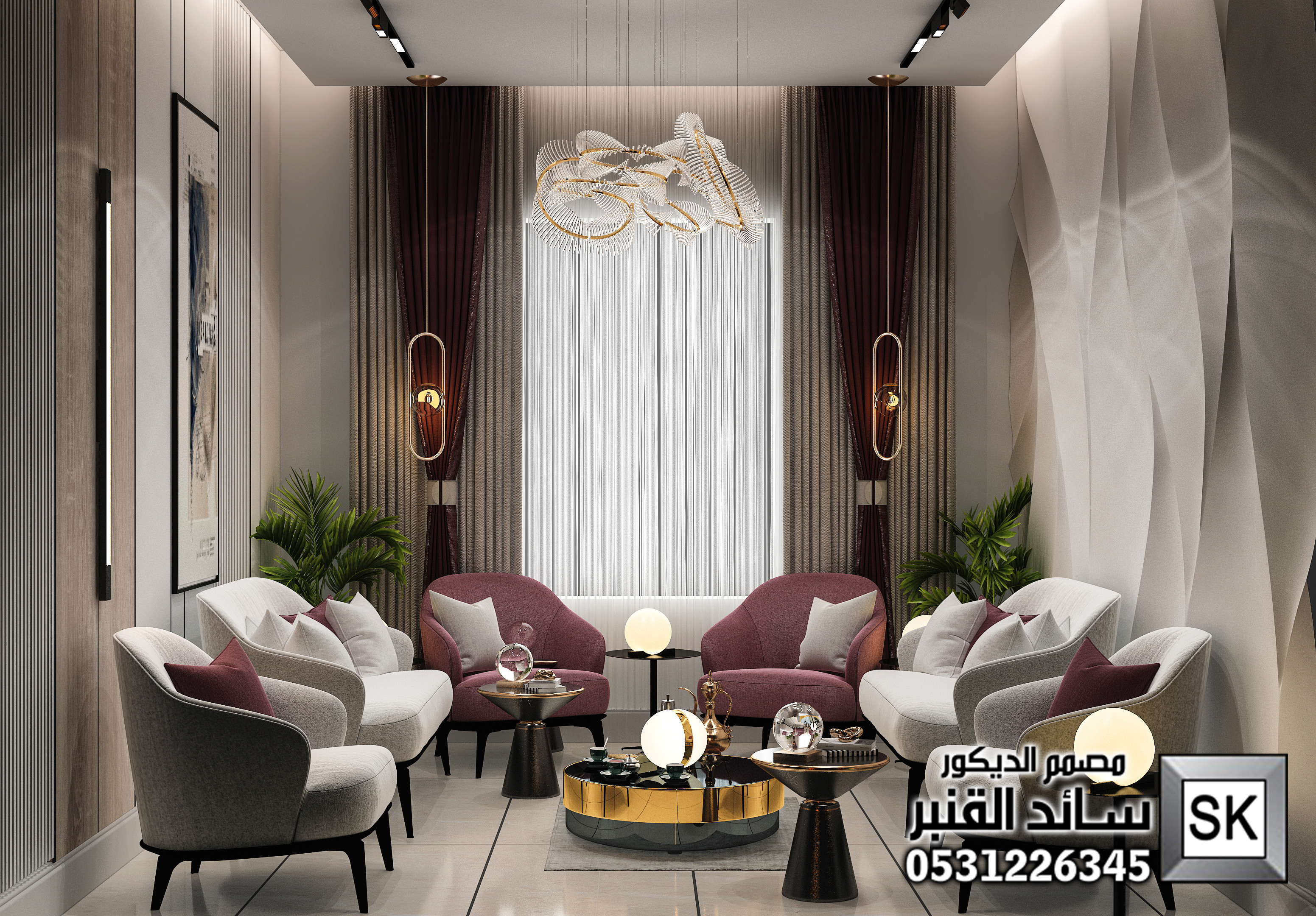 مكتب تصميم داخلي فاخر في الدمام