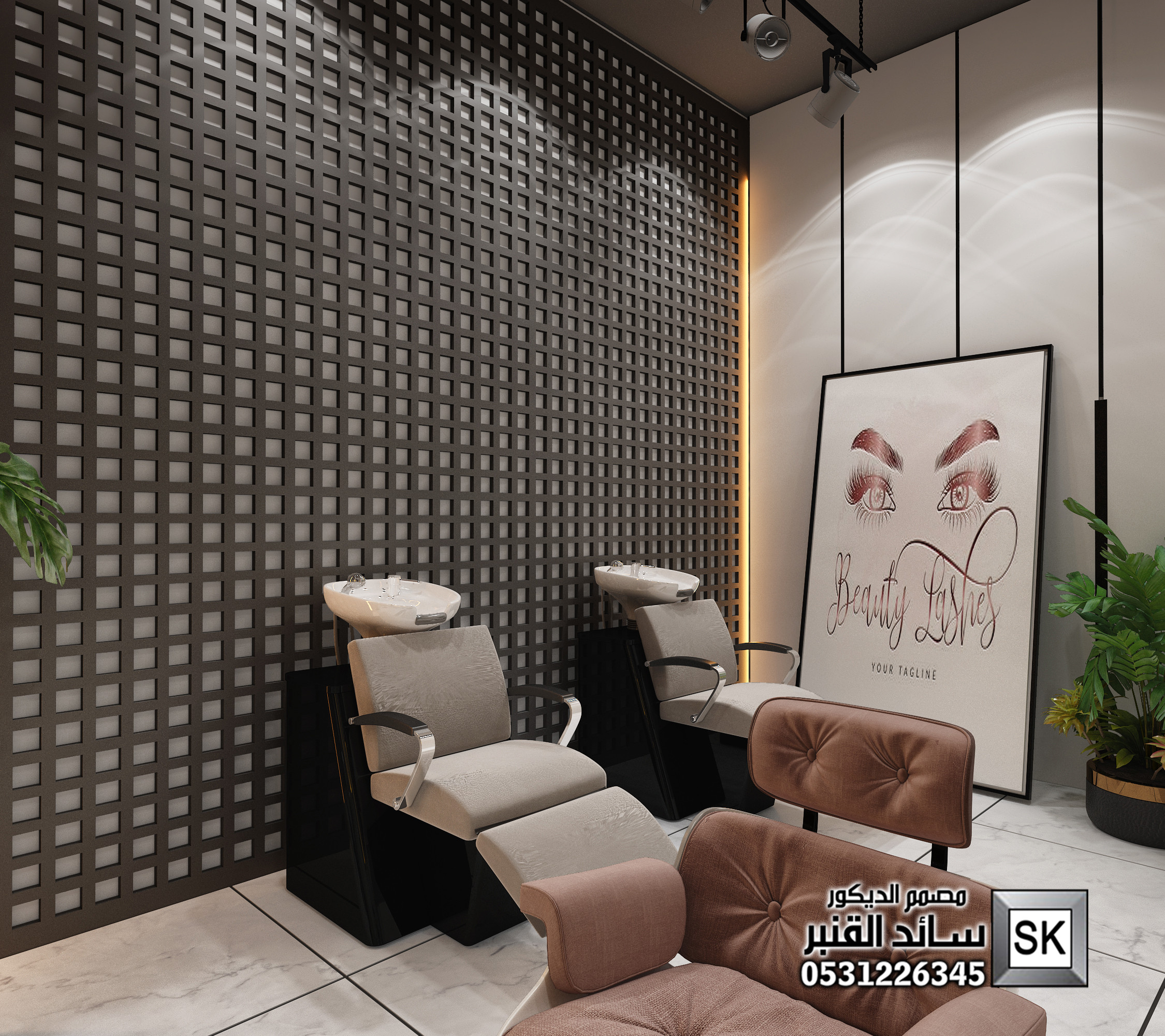 تصميم و تنفيذ مشغل نسائي و سبا و حمام مغربي في الرياض شامل تصميم مجاني