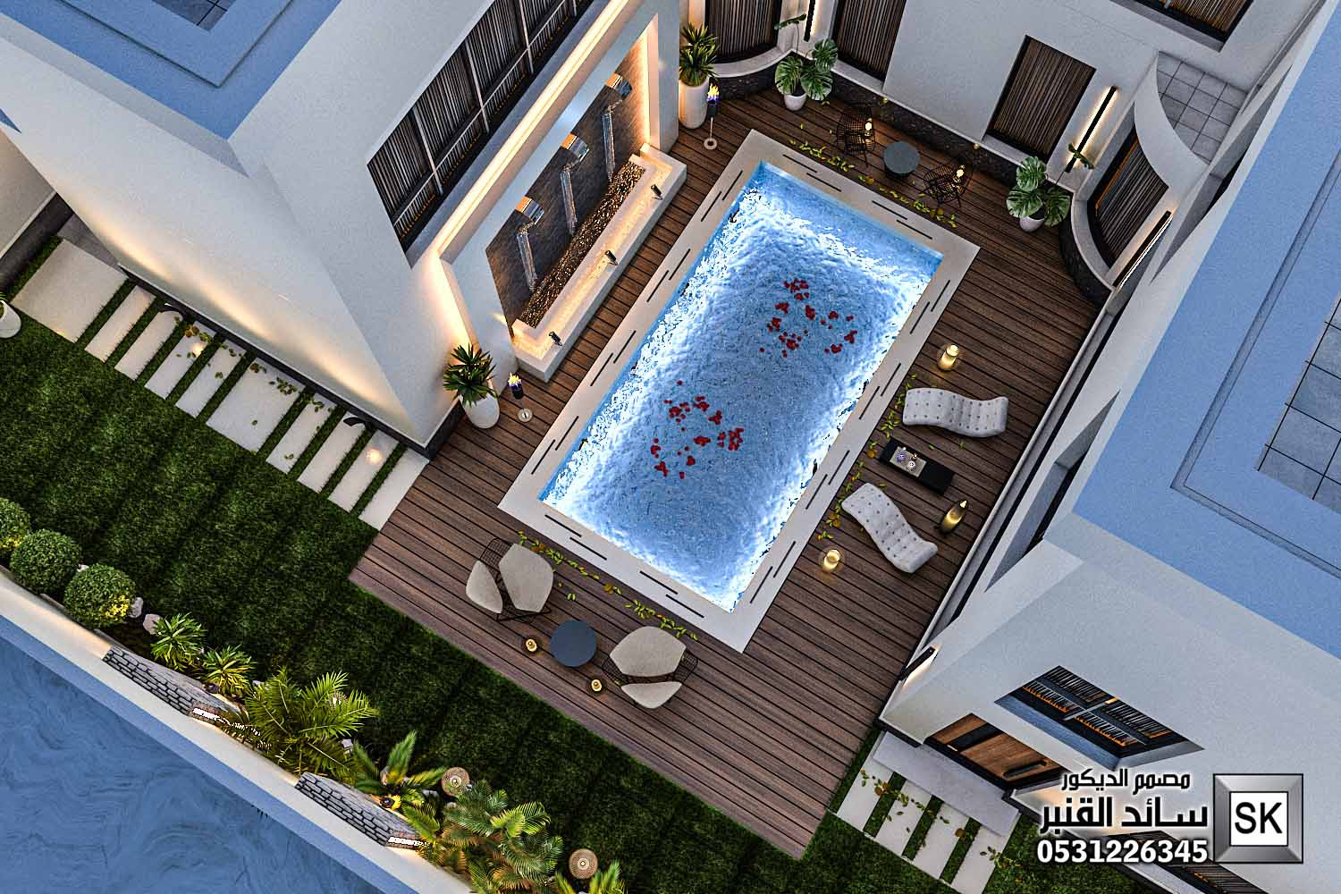 تصميم و تنفيذ لاندسكيب و حدائق منزلية فخمة في الرياض