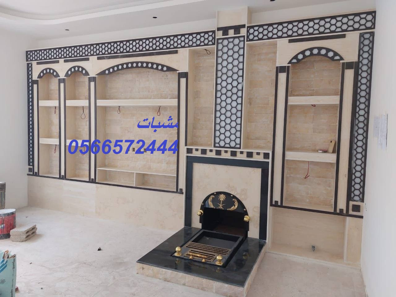 مشبات رخام فاخر، ومدافئ نار أوروبية بجودة