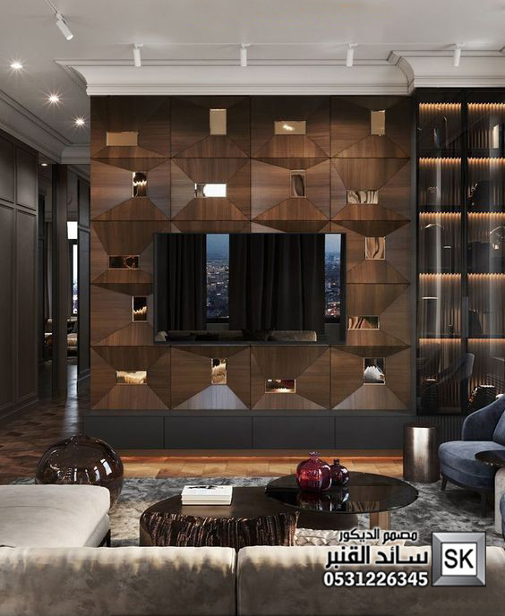 تشطيب جدران مجالس رجال و مجالس نساء و صالات و غرف نوم و غرف طعام فخمة في الرياض