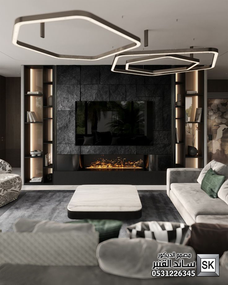 تشطيب جدران مجالس رجال و مجالس نساء و صالات و غرف نوم و غرف طعام فخمة في الرياض