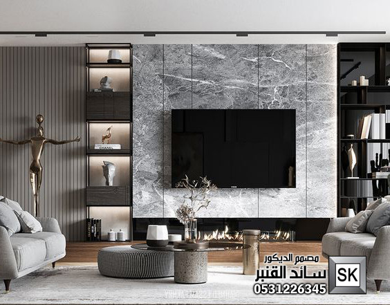 تشطيب جدران مجالس رجال و مجالس نساء و صالات و غرف نوم و غرف طعام فخمة في الرياض