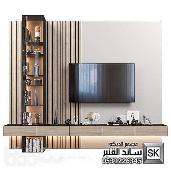 تصميم و تنفيذ جدران تلفاز للمجالس و صالات و غرف النوم و الطعام في الدمام