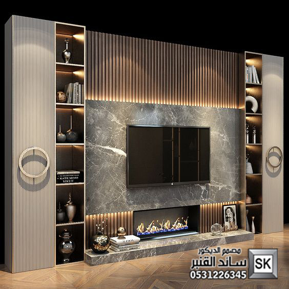 تصميم و تنفيذ جدران تلفاز للمجالس و صالات و غرف النوم و الطعام في الدمام