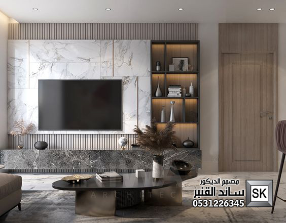 تصميم و تنفيذ جدران تلفاز للمجالس و صالات و غرف النوم و الطعام في الدمام