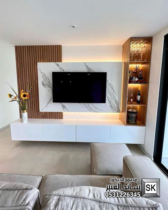 تصميم و تنفيذ جدران تلفاز فخمة في السعودية