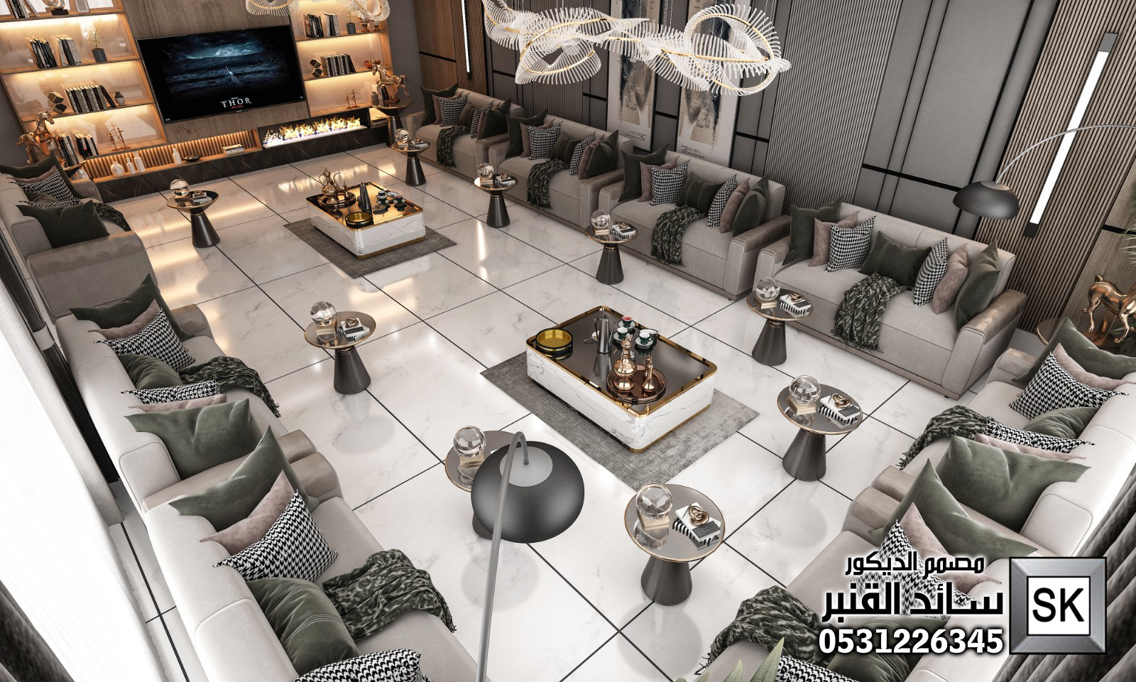 تصميم و تنفيذ لاندسكيب شاليهات و إستراحات فخمة في الرياض