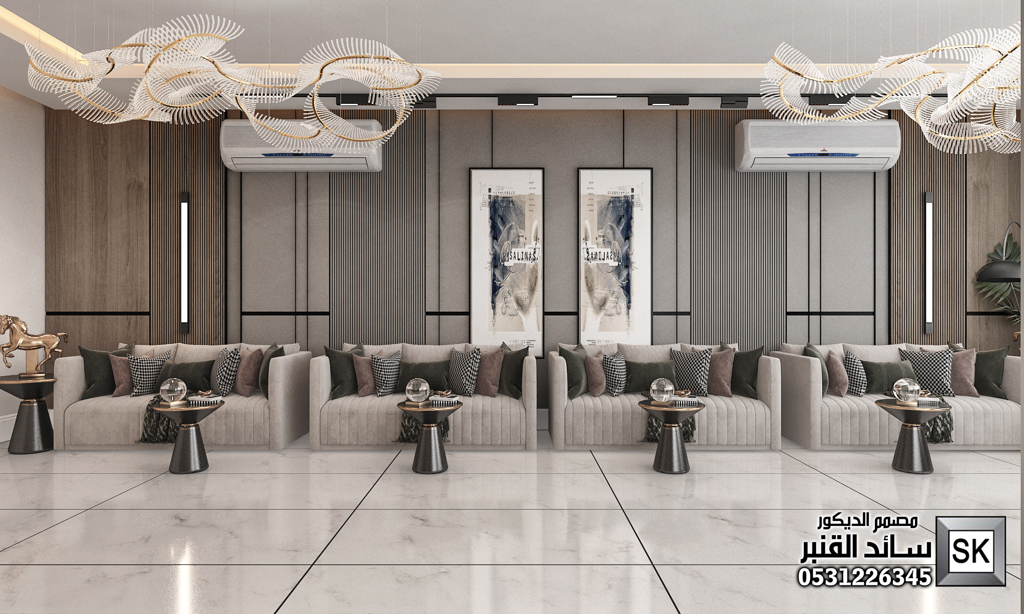 تصميم و تنفيذ لاندسكيب شاليهات و إستراحات فخمة في الرياض