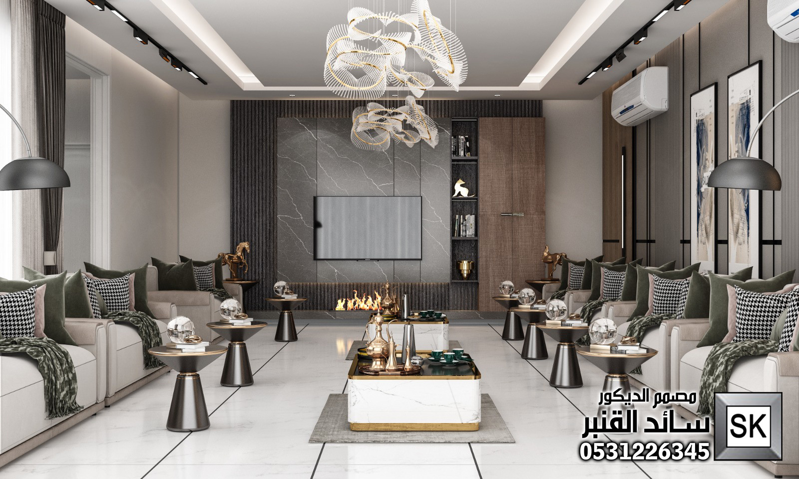 تصميم و تنفيذ لاندسكيب شاليهات و إستراحات فخمة في الرياض