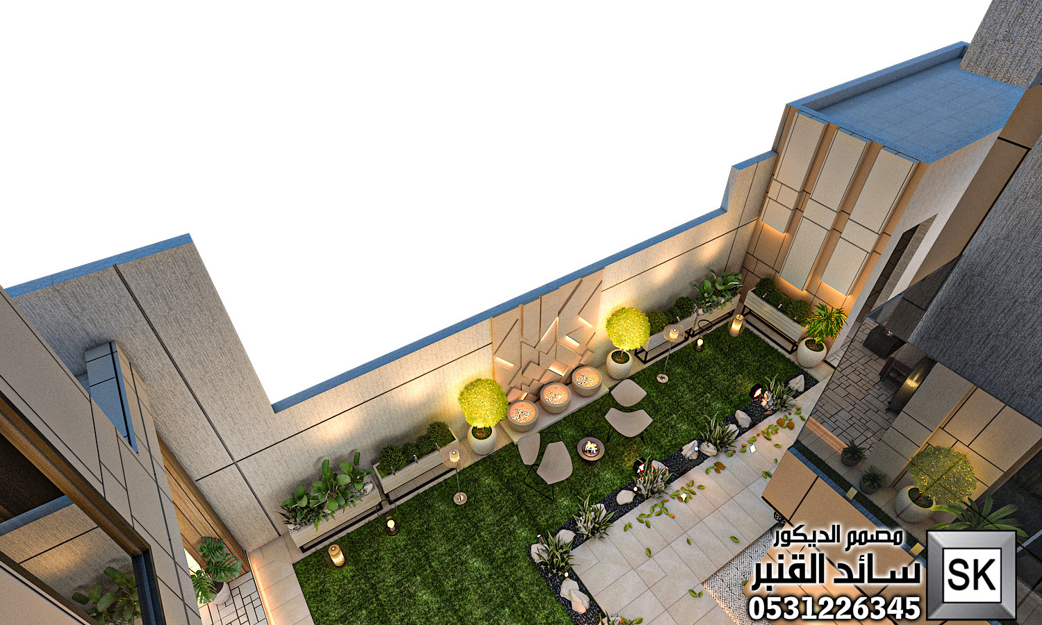 مصمم لاندسكيب منزلي محترف في الرياض