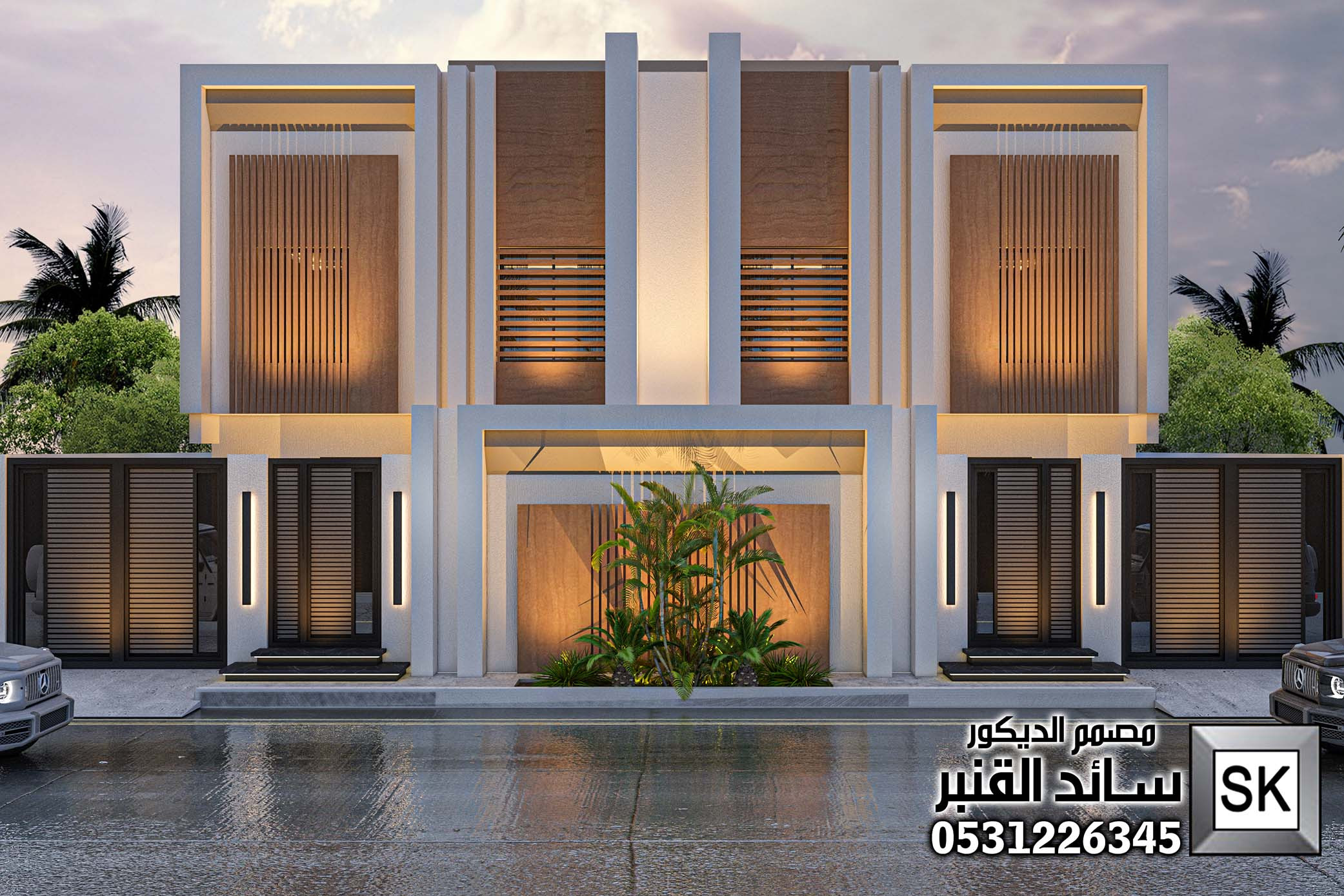 تصميم و إشراف و تنفيذ واجهات دوبلكس فخمة في الرياض