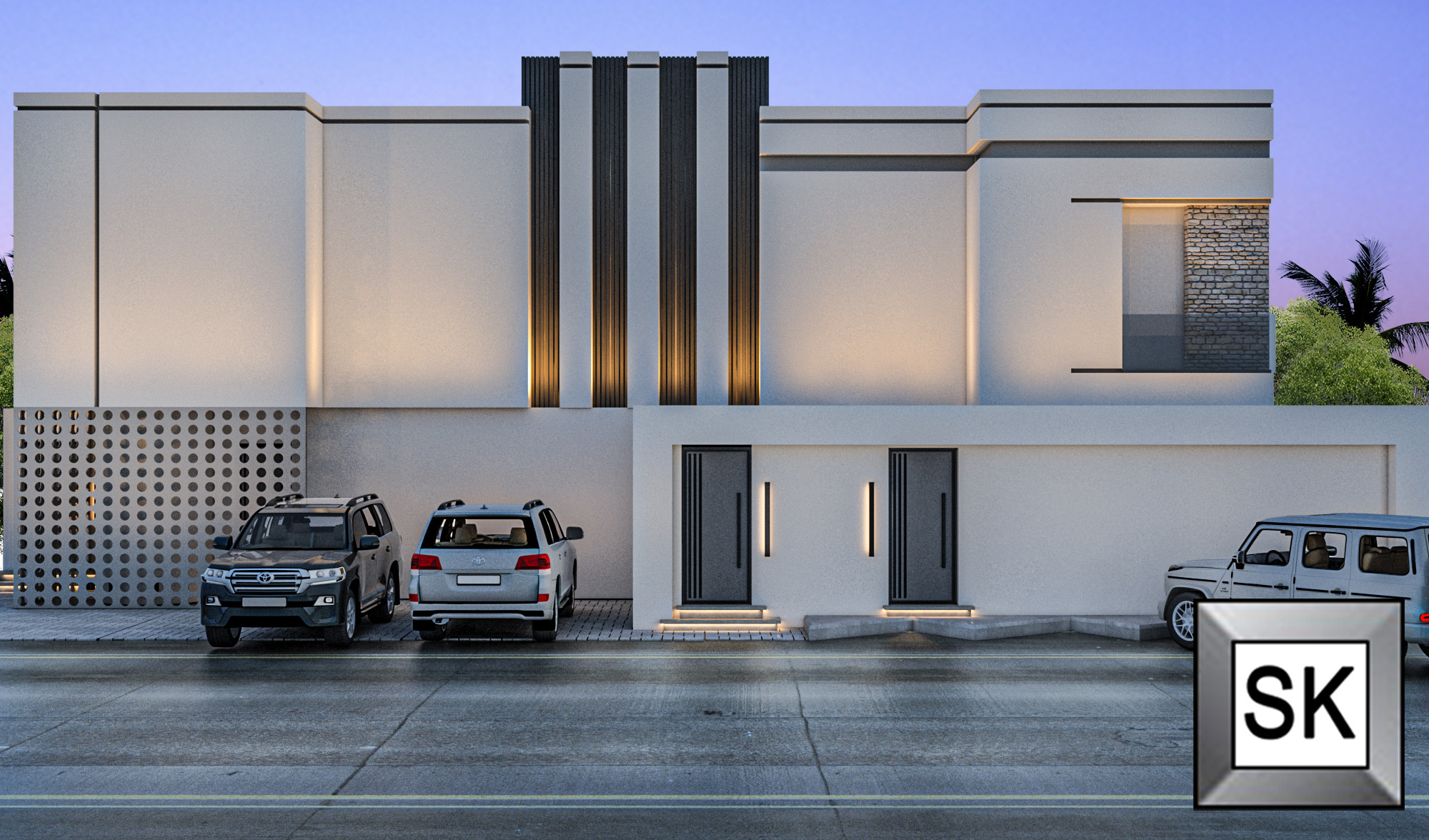 واجهات تاون هاوس على الكود السلماني في الرياض