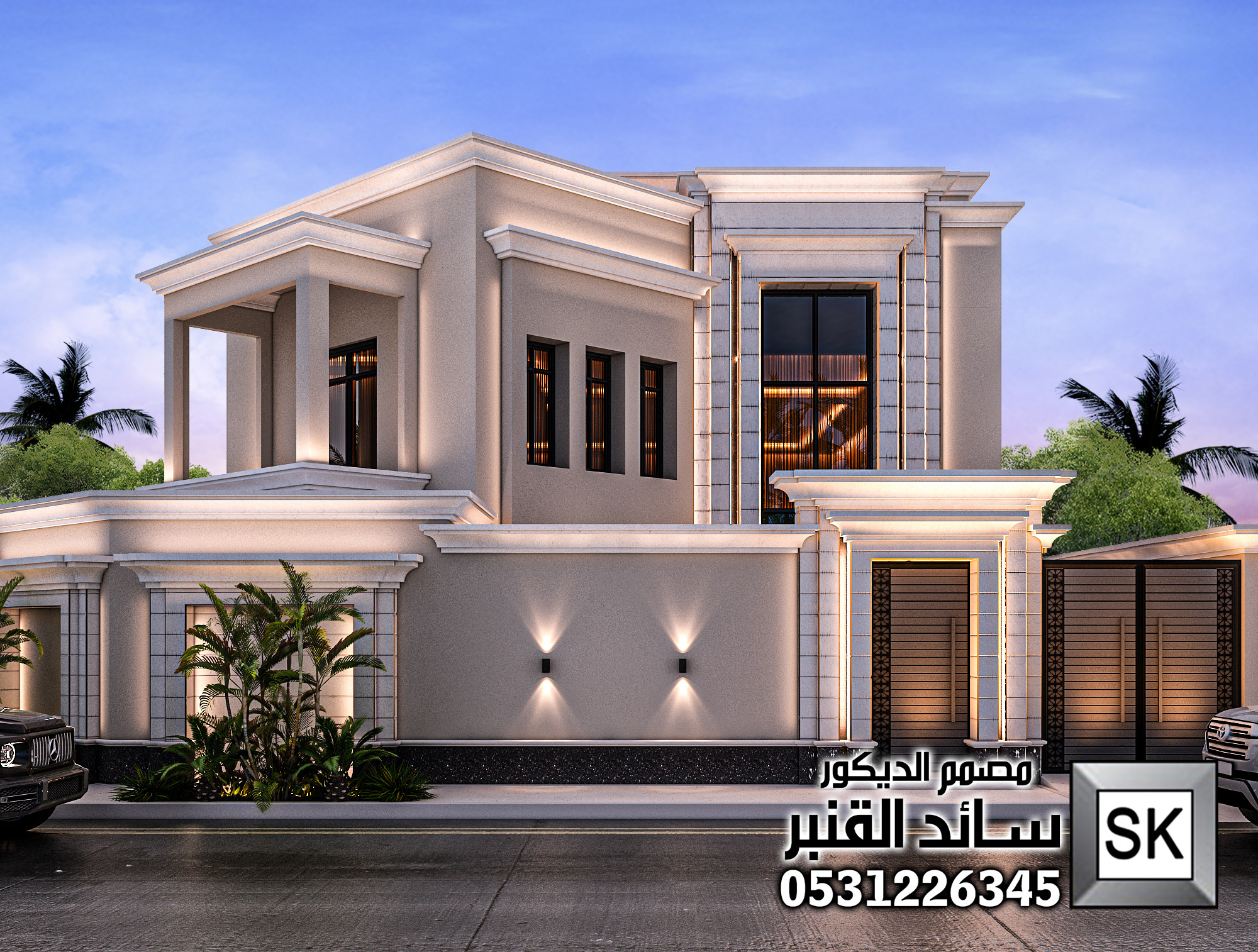 مصمم واجهة فلل خارجية محترف في الرياض