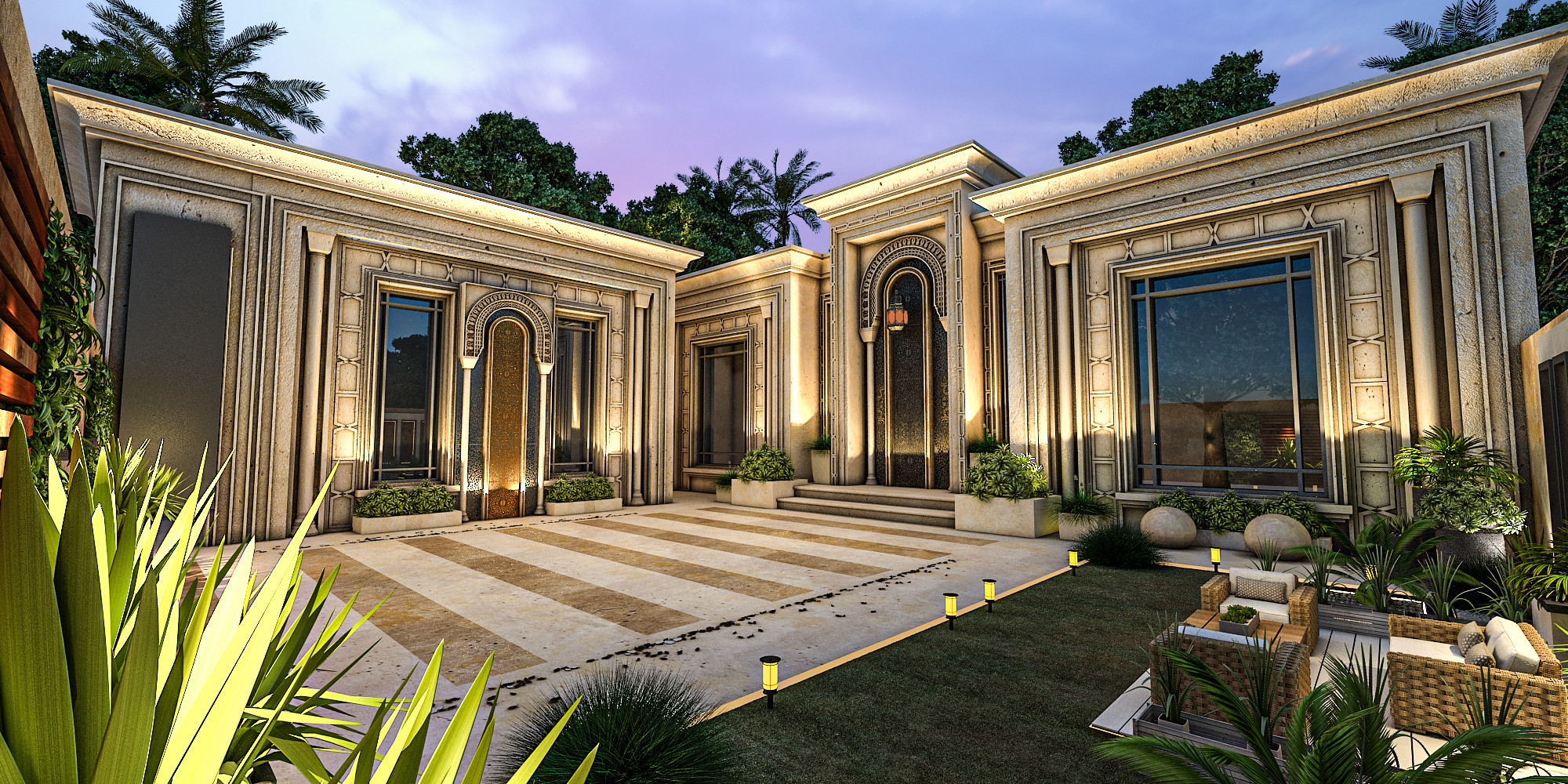 مصمم واجهات فلل و إستراحات أندلسية