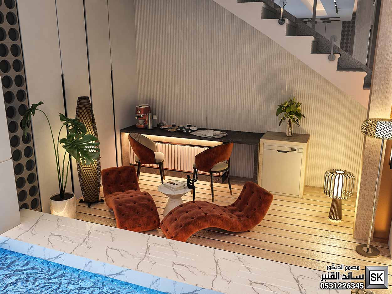 تصميم ديكور داخلي قبو ترفيهي فاخر في الرياض