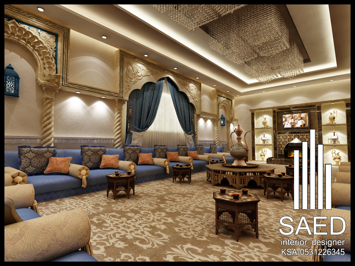 مصمم ديكور مجالس مفربية محترف في السعودية