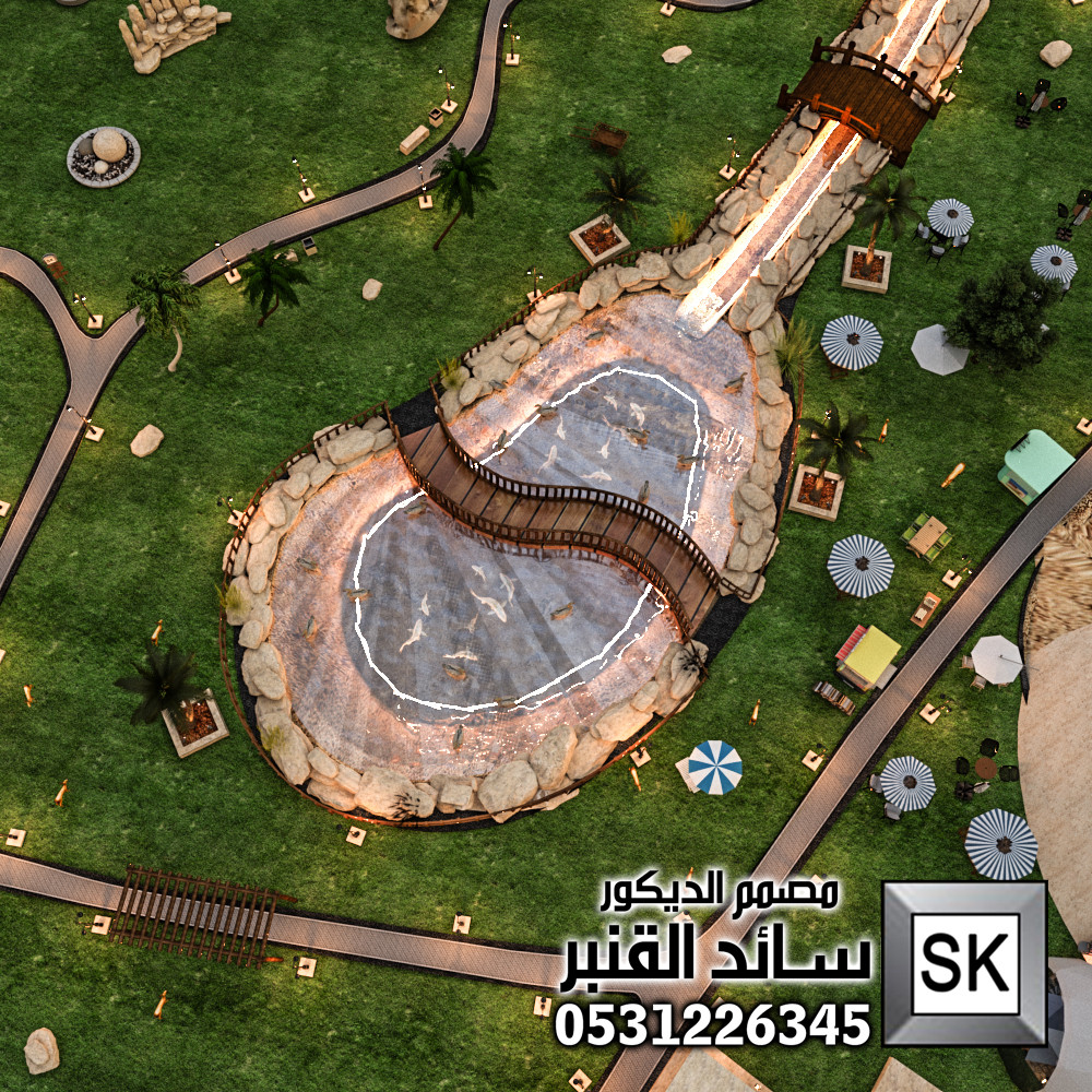 تصميم و تشطيب حدائق و لاندسكيب محميات و مخيمات و منتعجعات في السعودية