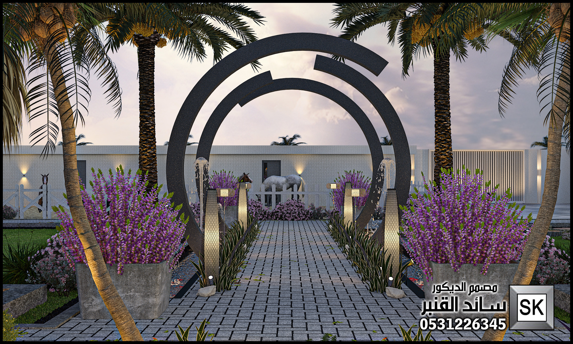 تصميم و تشطيب و إشراف لاندسكيب مزارع و شاليهات و منتجعات في الرياض