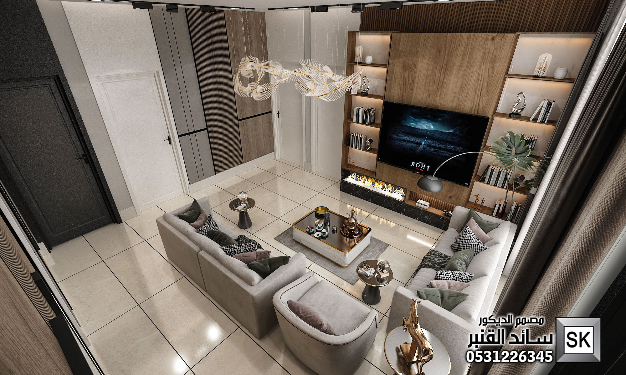 تصميم و تنفيذ ديكورات فلل و قصور و شقق و فنادق في الرياض