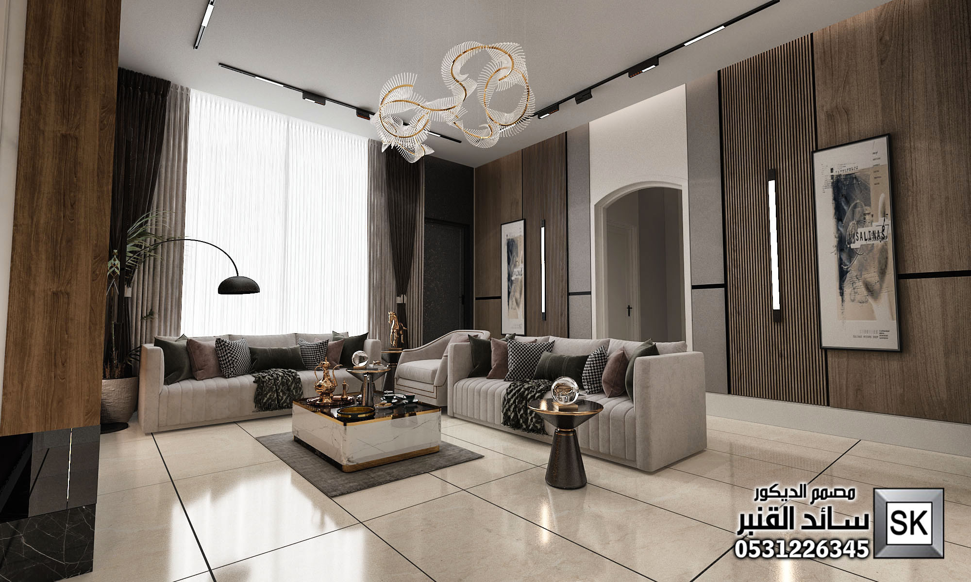 تصميم و تنفيذ ديكورات فلل و قصور و شقق و فنادق في الرياض