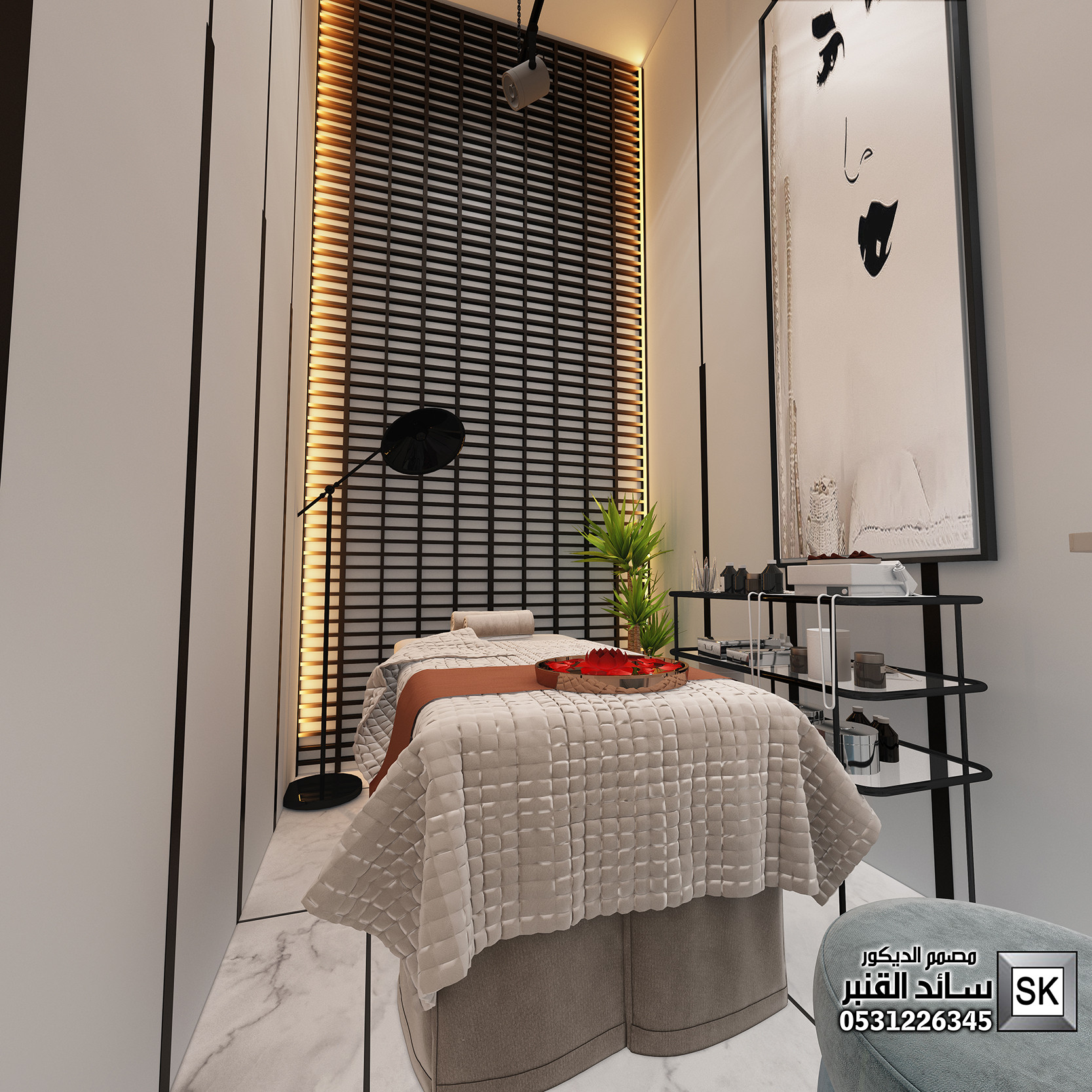 تصميم و تشطيب صالون تجميل و سبا و حمام مغربي فاخر في السعودية