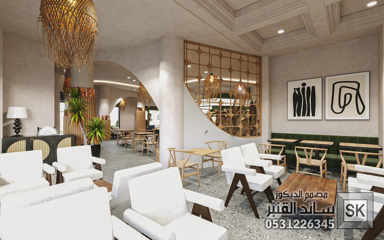 تصميم و تنفيذ مطاعم و كافتريا و مقاهي و كافيهات و محلات شاهي  في السعودية