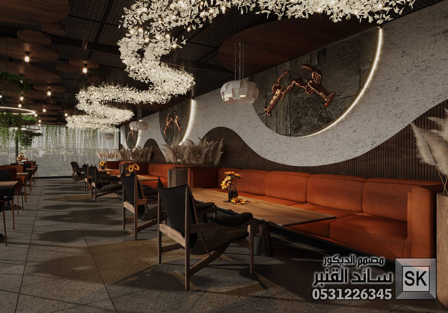 تصميم و تنفيذ كافيهات و مطاعم و محلات شاهي في السعودية