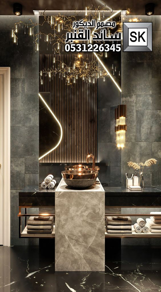تصميم و تشطيب مغاسل و دورات مياه فخمة في الرياض