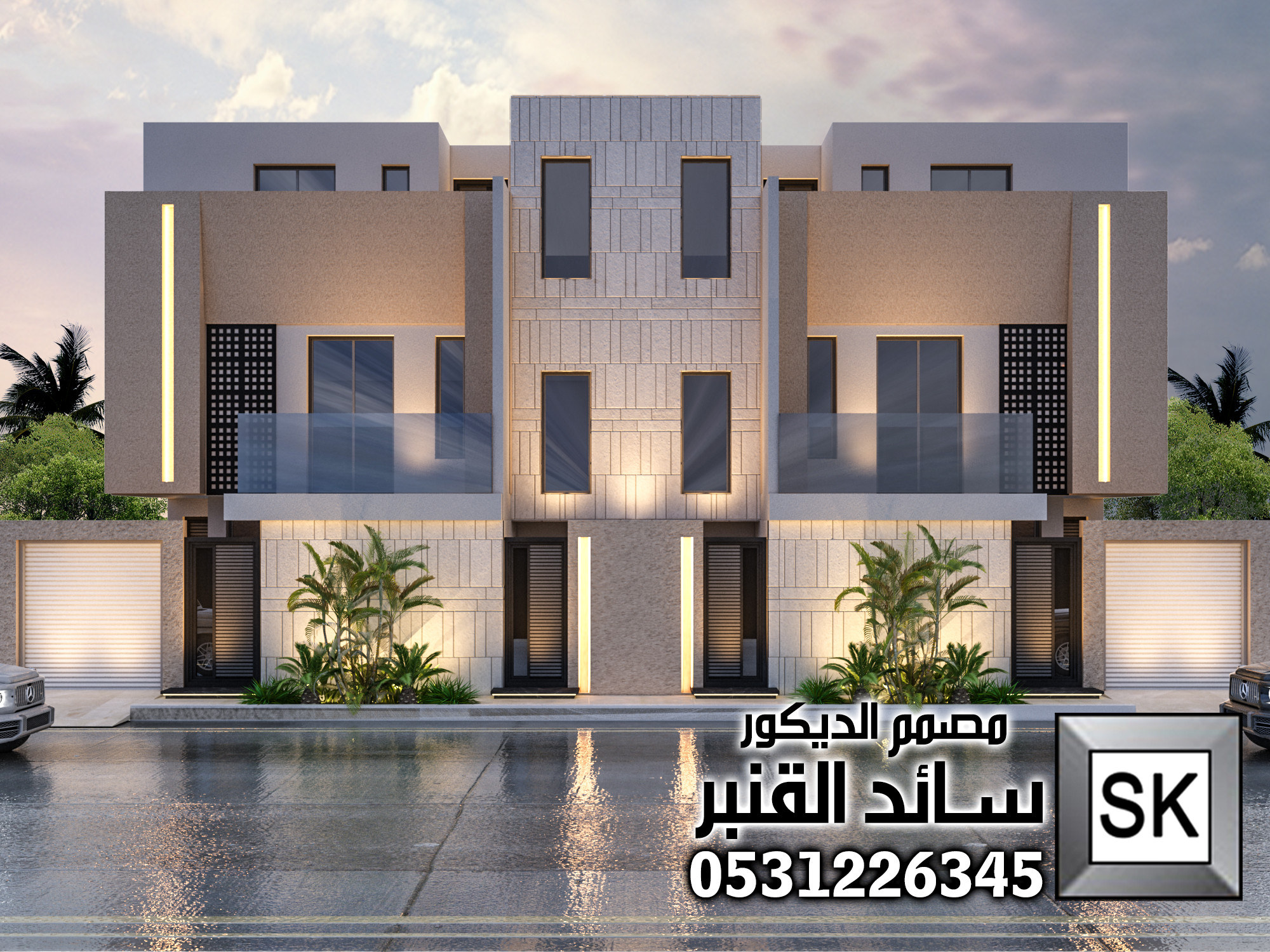 تصميم و تشطيب واجهات دوبلكس في الرياض