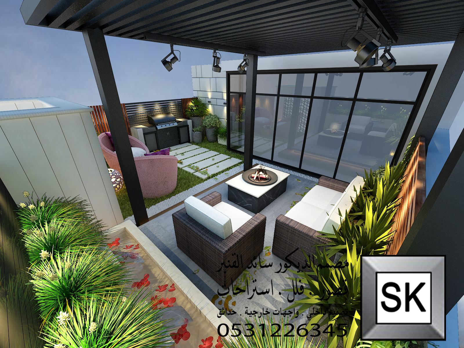 تصميم و تنسيق حدائق منزلية في السعودية