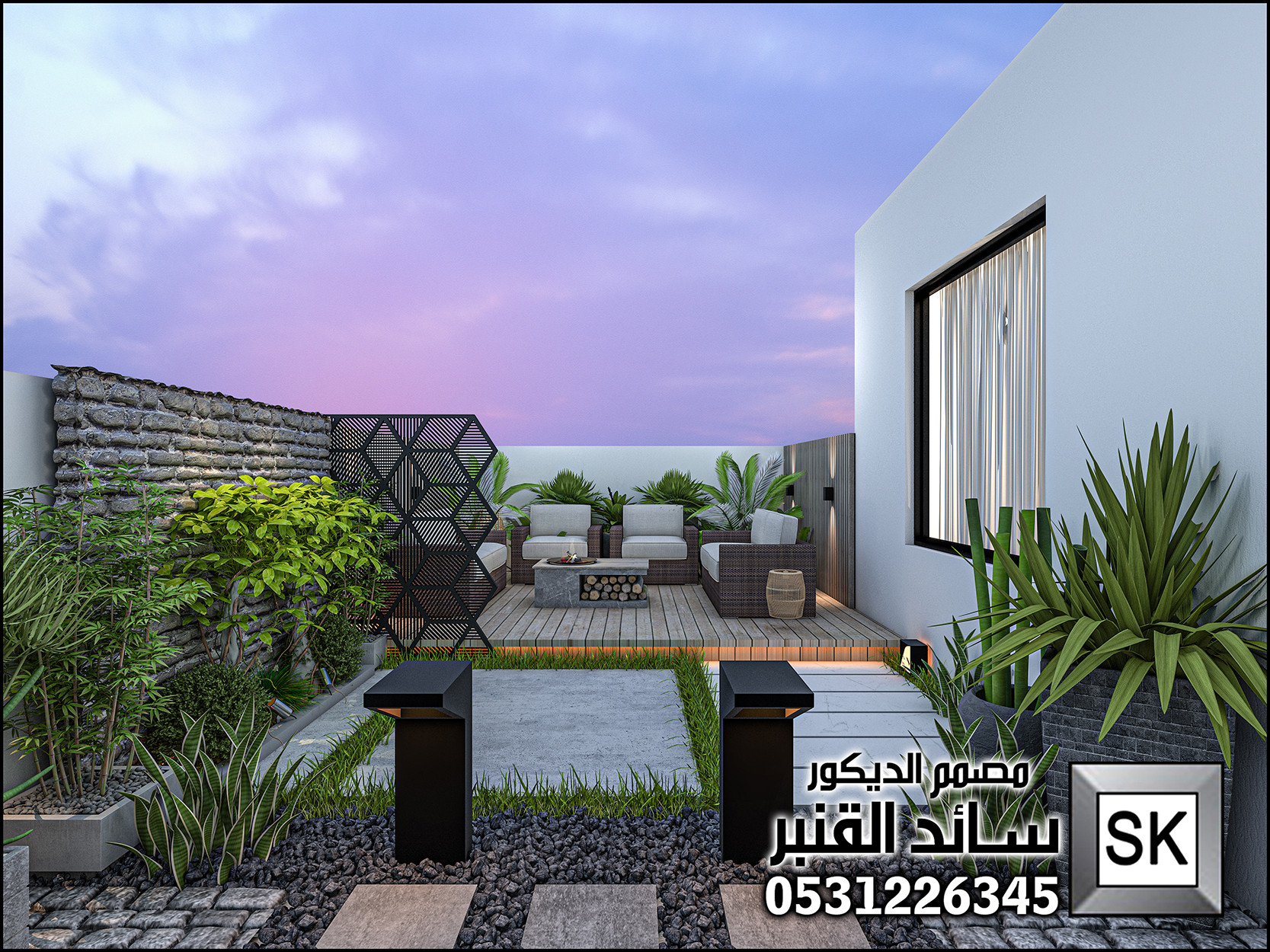 تصميم و تنسيق حدائق قي الرياض