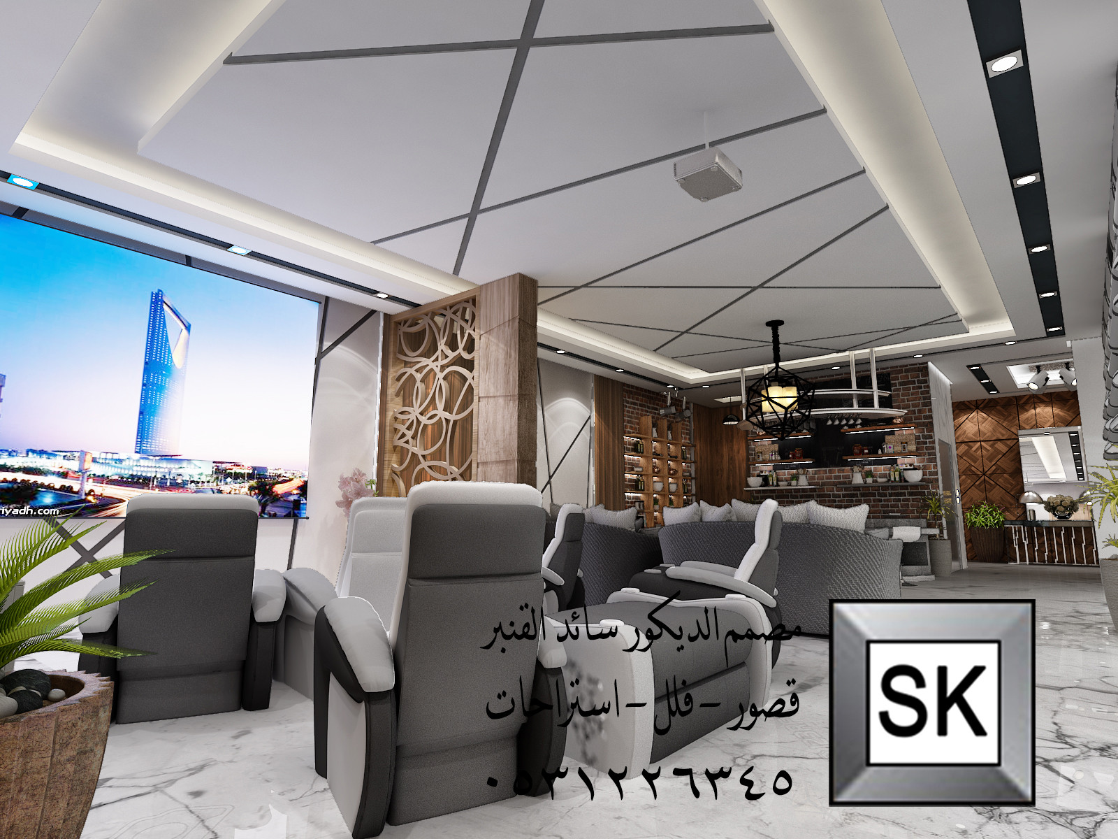تصميم و تشطيب ديكور داخلي فاخر في الرياض