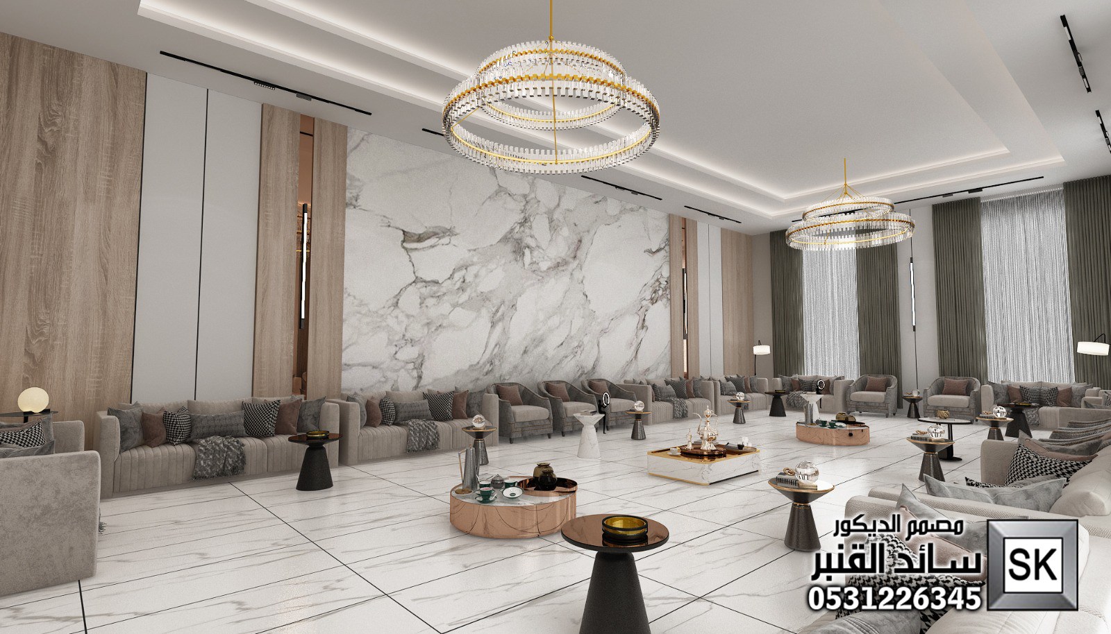 تصميم و تنفيذ ديكور مجالس رجال في الرياض