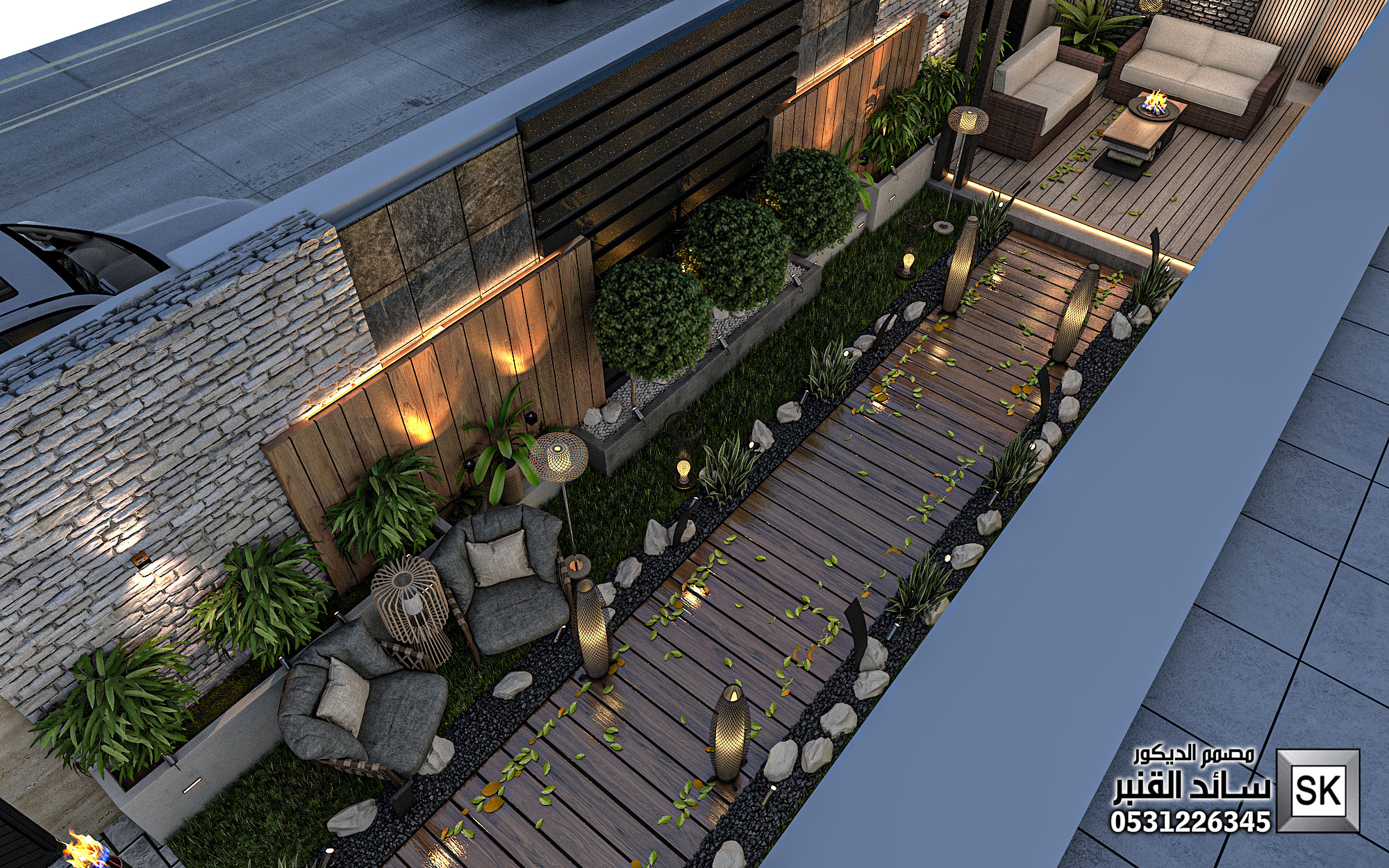 مصمم الحدائق سائد القنبر 0531226345