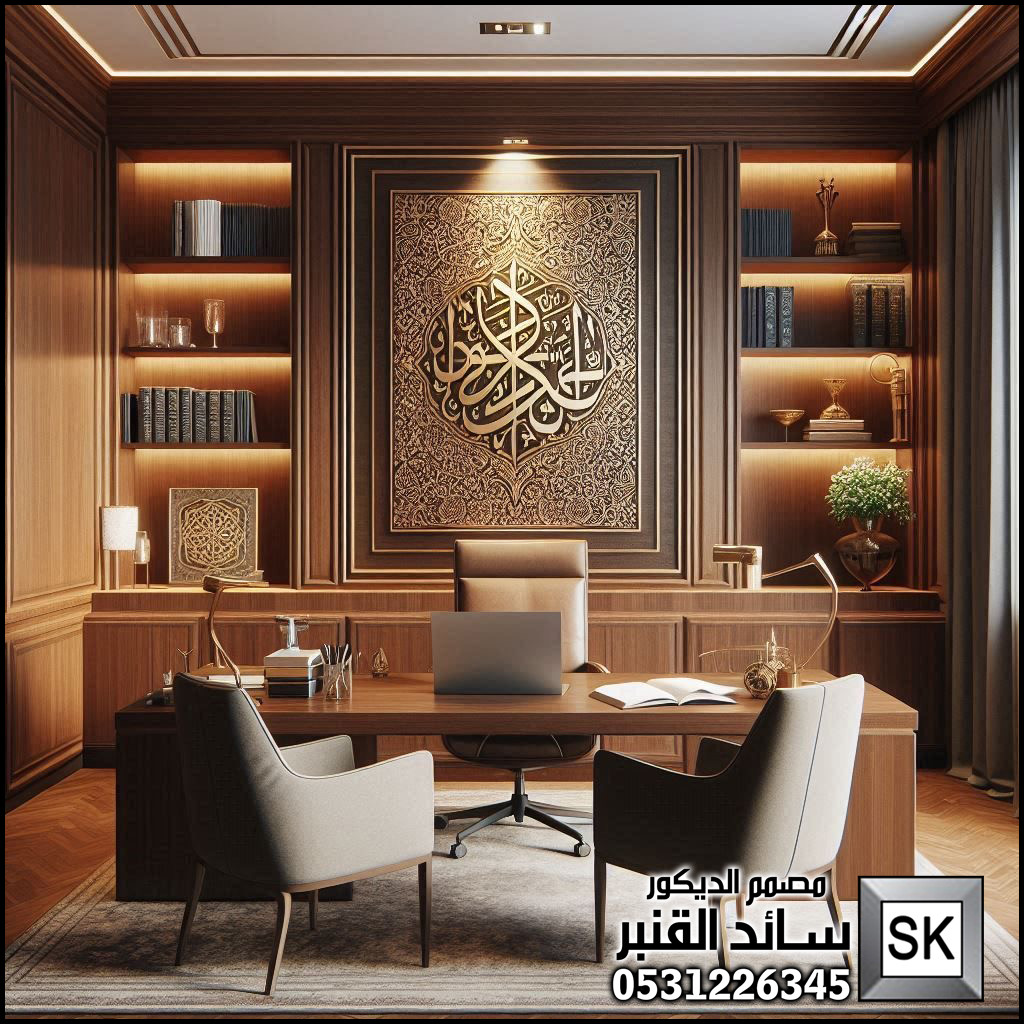 تصميم و تنفيذ ديكور مكاتب VIP للشيوخ و رجال الأعمال في السعودية
