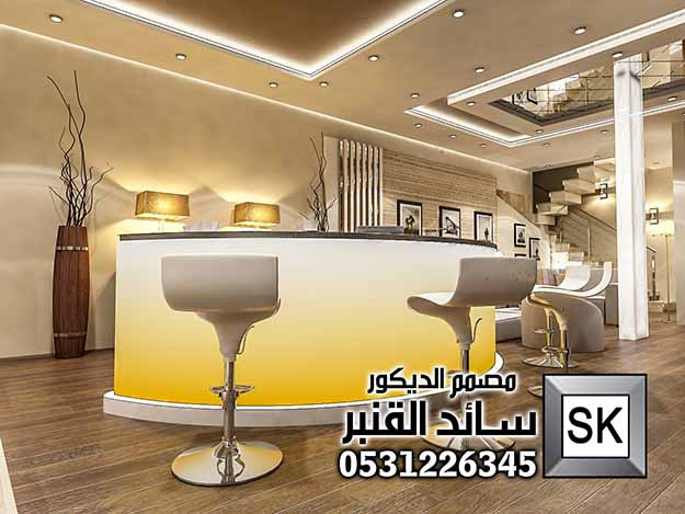 تصميم و تنفيذ ديكور داخلي مسبح داخلي فاخر و بيسمنت مميز في الرياض