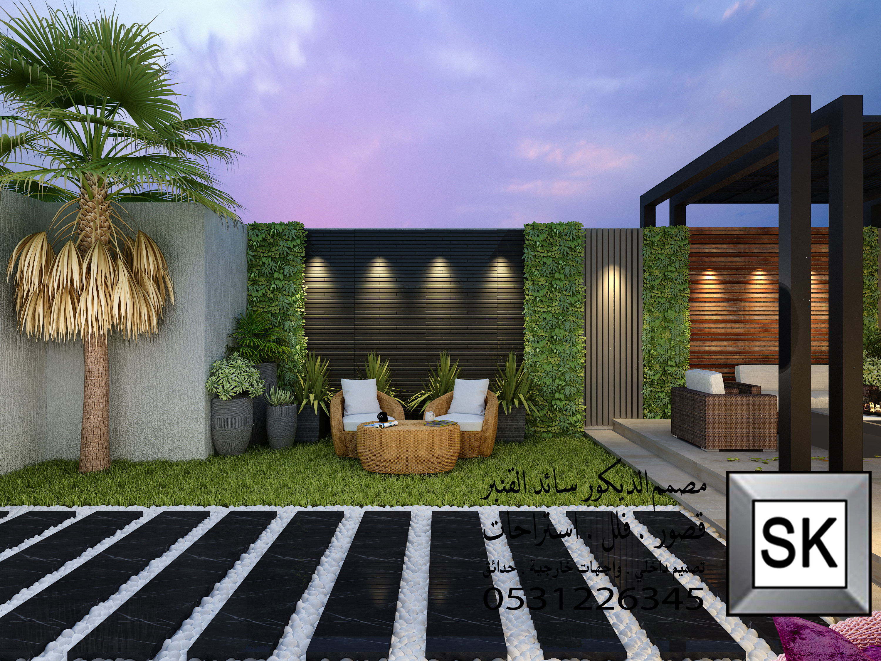 مصمم حدائق إستراحات في السعودية