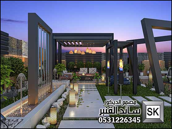 تصميم و تشطيب لاندسكيب مزارع و إستراحات في السعودية