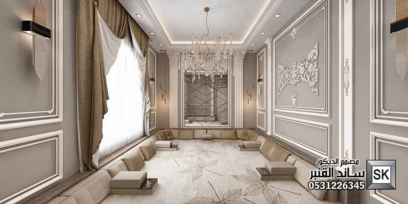 تصميم ديكور داخلي نيوكلاسيك في الرياض
