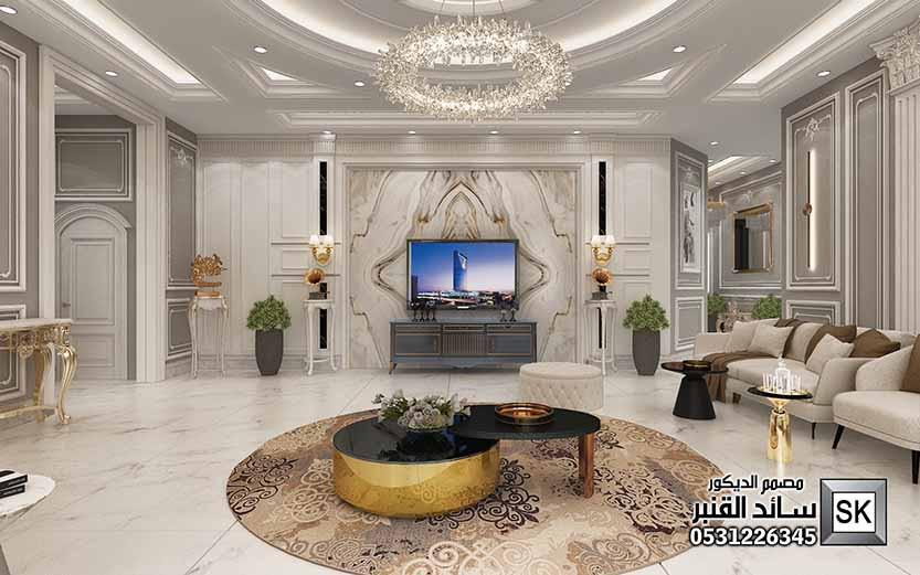 تصميم ديكور داخلي نيوكلاسيك في الرياض
