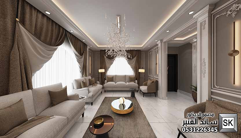 تصميم ديكور داخلي نيوكلاسيك في الرياض