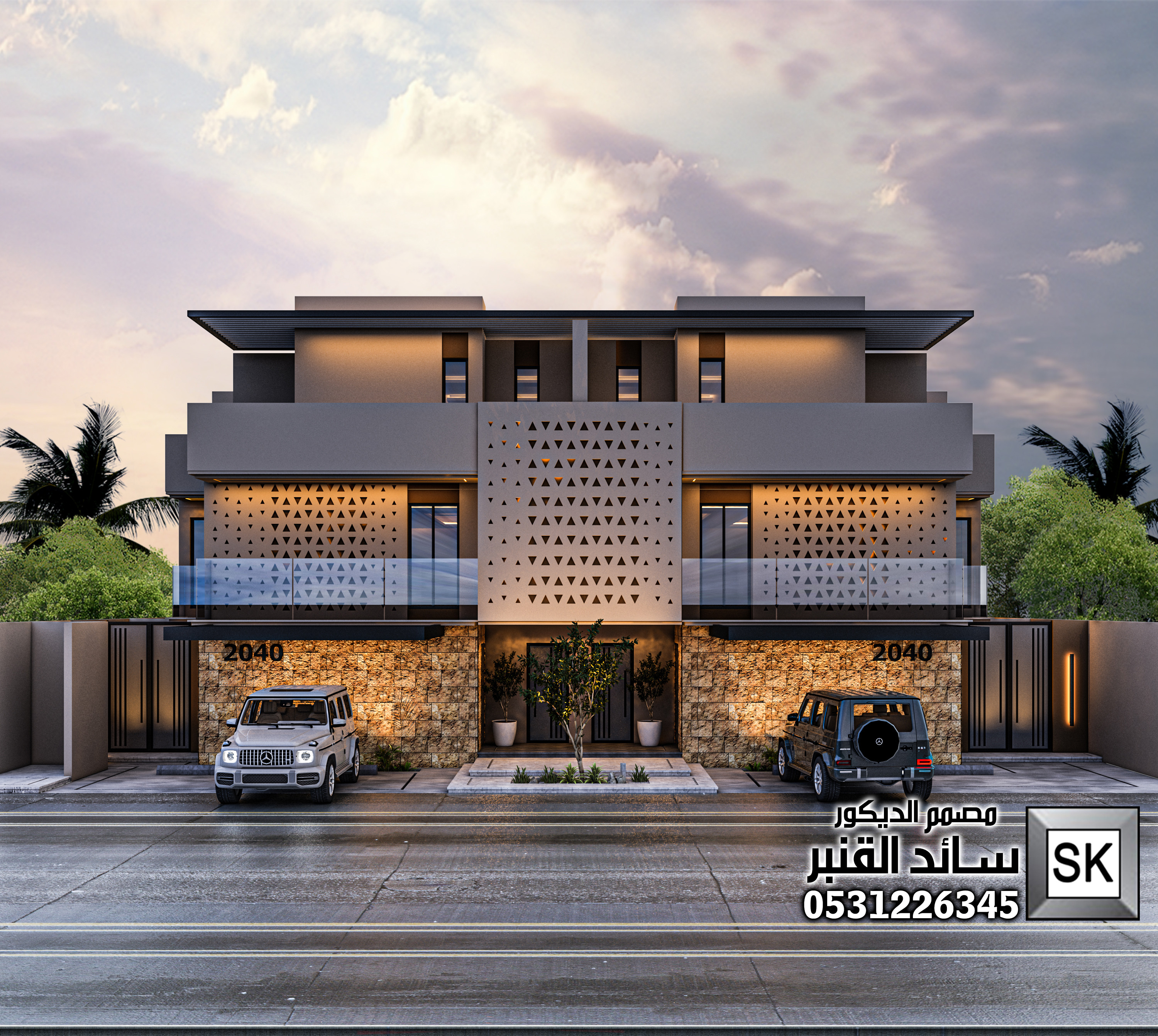 تصميم  تاون هاوس حسب كود وادي حنيفة في الرياض