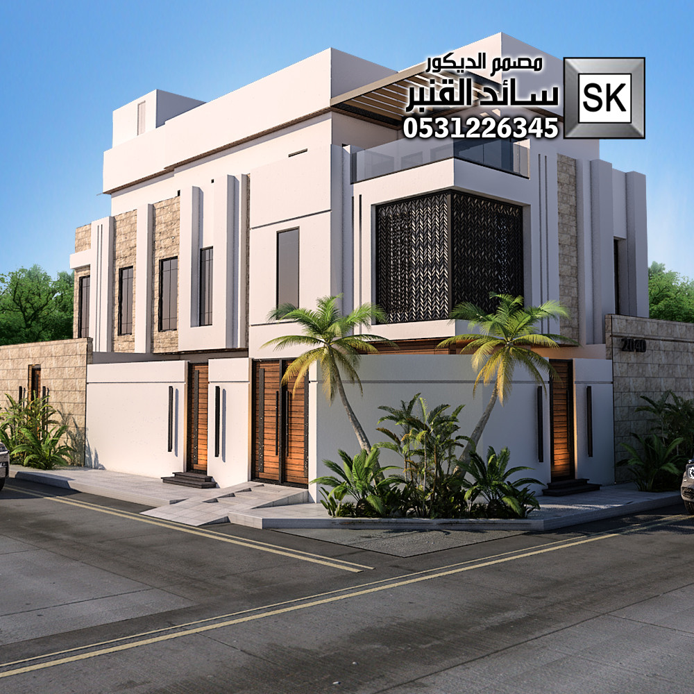 تصميم واجهة فيلا فخمة دهانات سايت رشة عنوان القهوة في الرياض