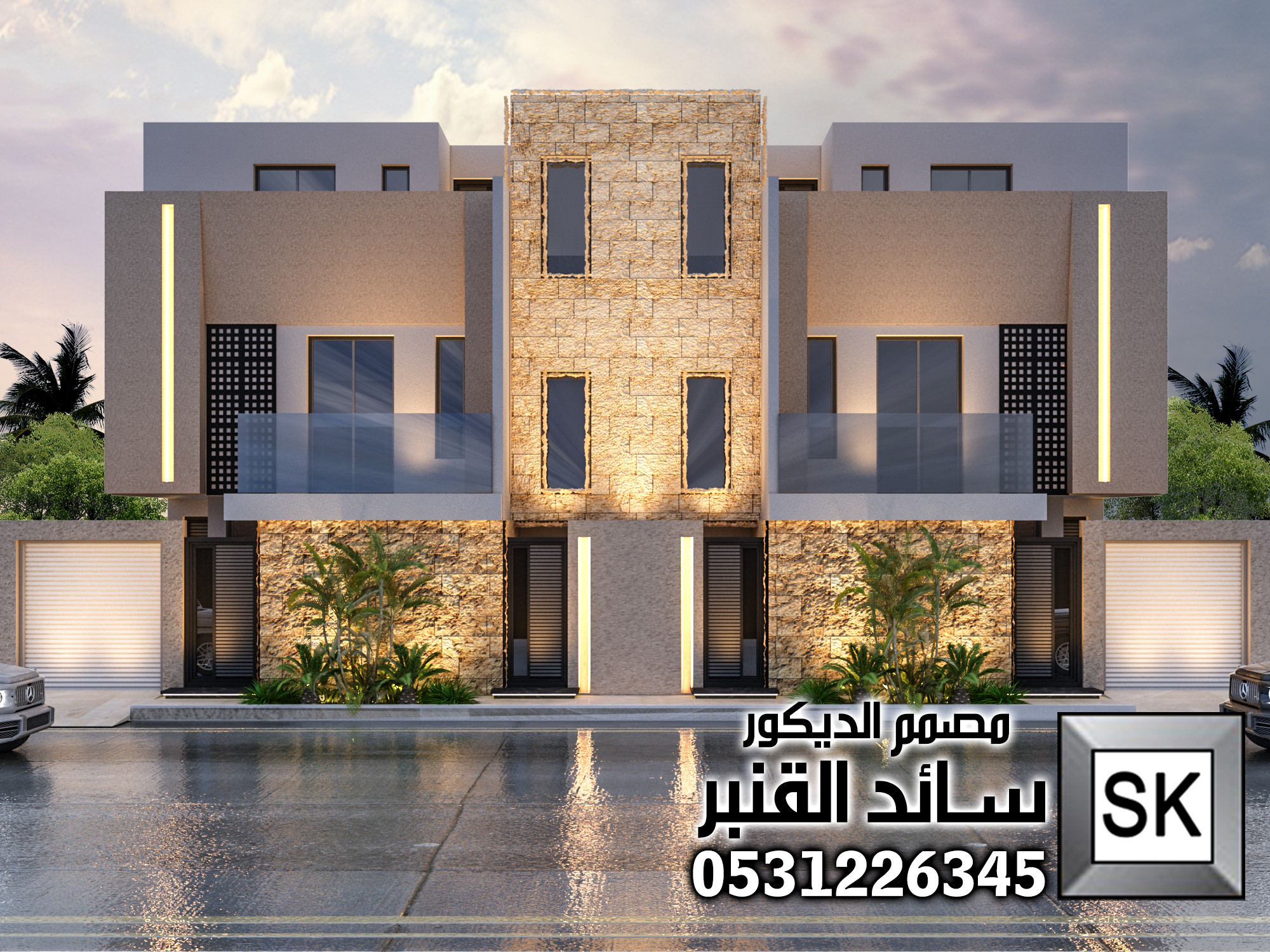 تصميم و تشطيب واجهات دوبلكس فخمة شمال الرياض