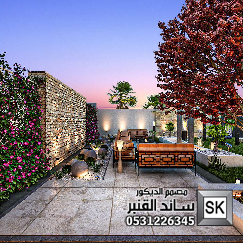 مصمم لاندسكيب شاليهات في العمارية بالرياض