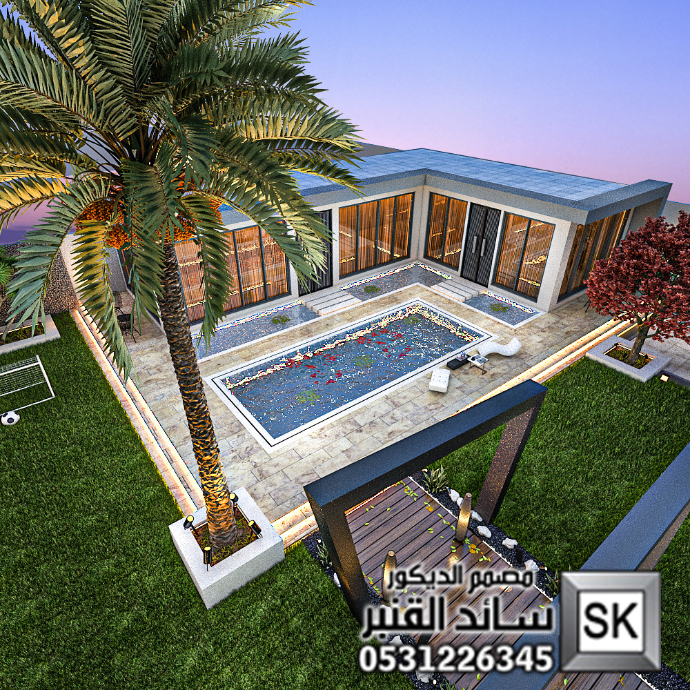 مصمم لاندسكيب شاليهات في العمارية بالرياض