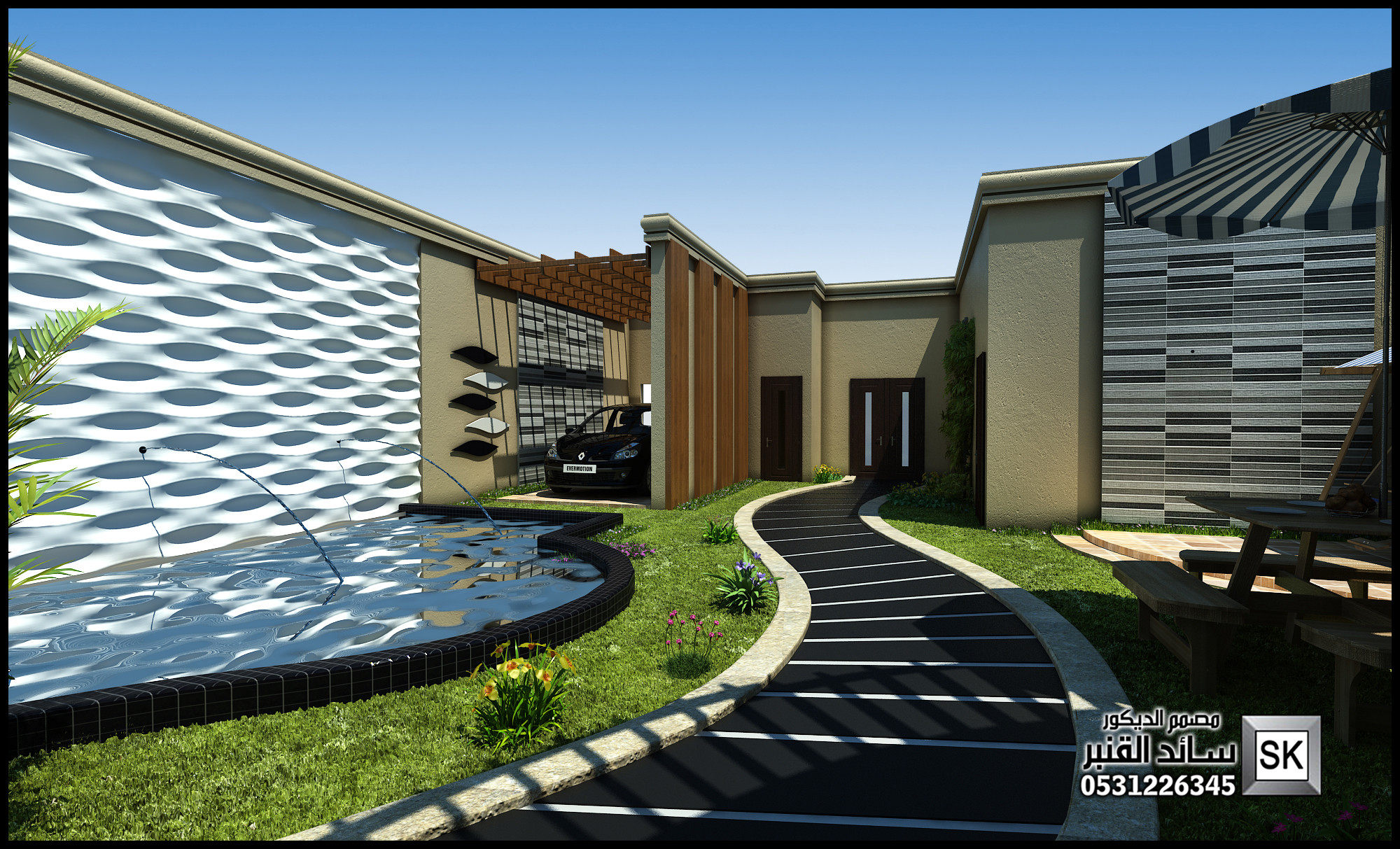 تصميم و تشطيب لاندسكيب إستراحات في الرياض